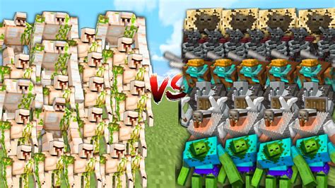 Extreme Iron Golems Vs Mutant Mobs In Minecraft Mob Battle Youtube