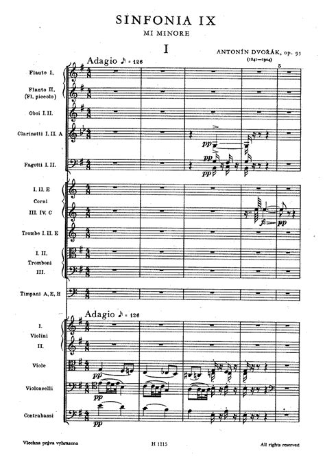 Symphony No9 Op95 Dvořák Antonín Imslp Free Sheet Music Pdf