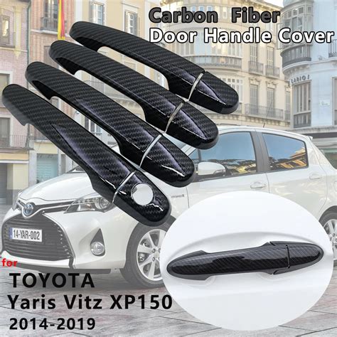 Carbon Fiber Door Handle Cover Catch Trim Car Cap Styling Accessories