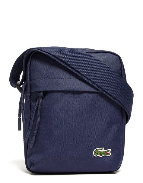 Lacoste Synthetic Navy Small Format Fabric Shoulder Bag In Blue For Men