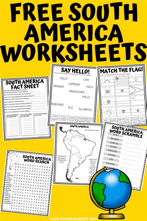 7 Countries Of South America Worksheets Free Printable