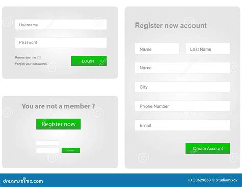 Login And Register Form Page Login Registration And Forgot Password