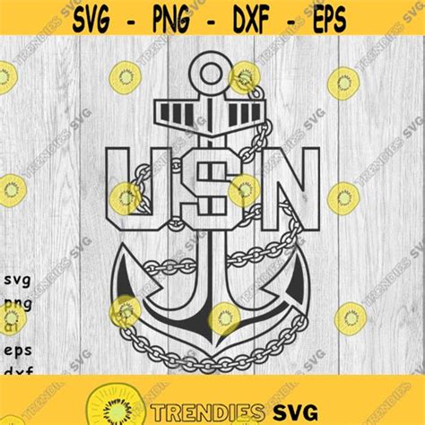 Navy Anchor Us Navy Anchor Usn Anchor Svg Png Ai Eps Dxf Digital Files