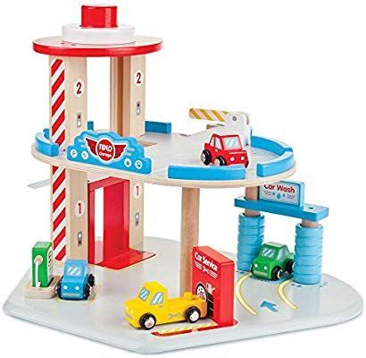 A Play Set With Cars Trucks And Traffic Lights