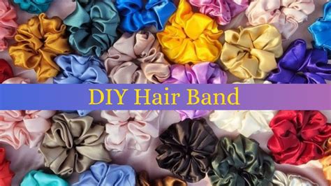 ஹர பணட சயமற DIY Satin silk scrunchies How to make