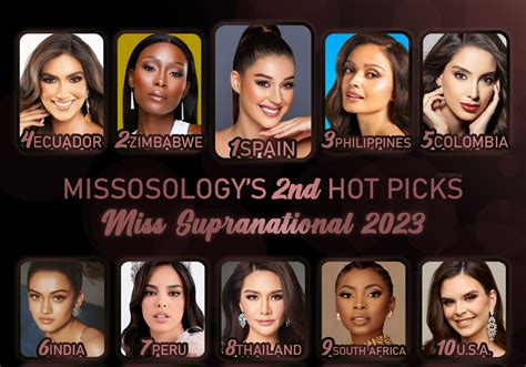 Miss Supranational 2023 2nd Hot Picks Missosology