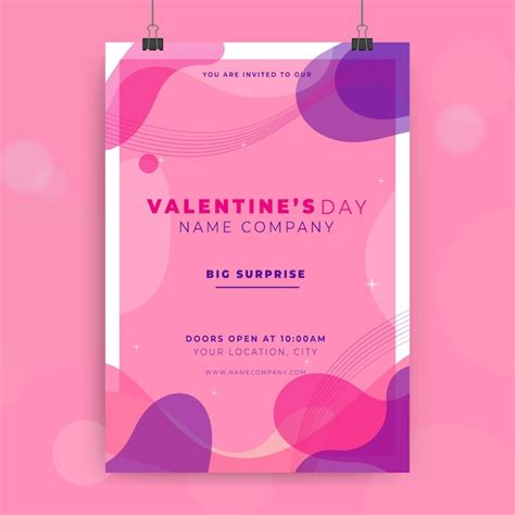 Free Vector | Valentine's day poster template