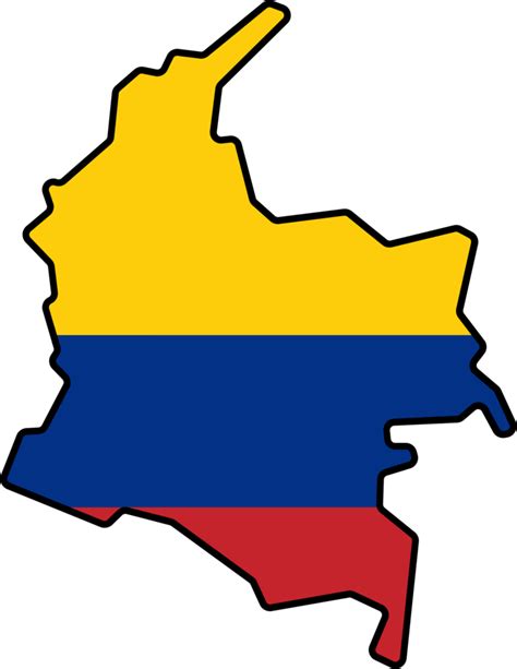 Drawing Of Colombia Flag Map 32327367 PNG