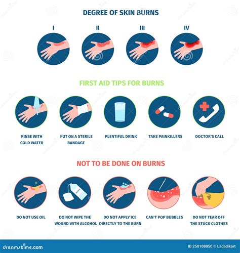 Skin Burn Stages Infographics And Treatment Thermal Burns Types