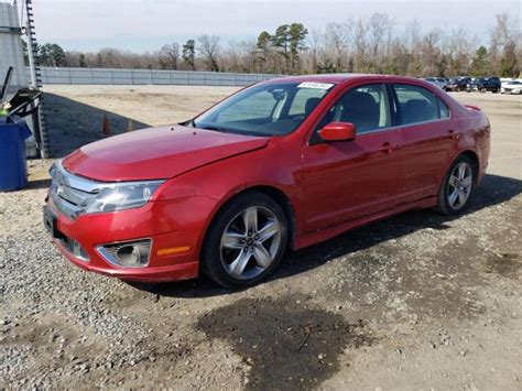 2010 Ford Fusion Sport For Sale Nc Lumberton Mon Apr 08 2024 Used And Repairable Salvage