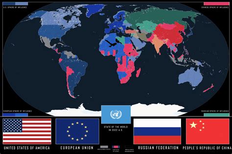 Contemporary World Atlas Charting The Major Powers And Their Respective