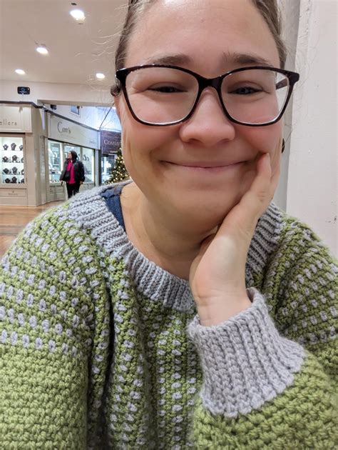 Wearing a sweater I made in public for the first time and I feel so ...