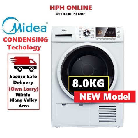 Midea Dryer 7kg 8kg 10kg Vented Condenser Heat Pump MD 7388 MD