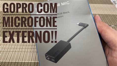 ADAPTADOR De MICROFONE Para GoPro Use Microfone Externo YouTube