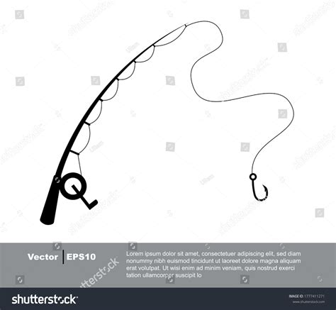 Fishing Rod Flat Vector On White Stock Vector (Royalty Free) 1777411271 | Shutterstock