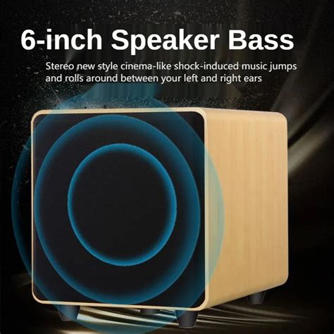 New High Power Subwoofer 50W Wooden Speaker 6 Inch Home Theater With