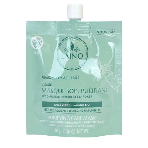 Le masque soin purifiant à l argile verte développé par Laino est le