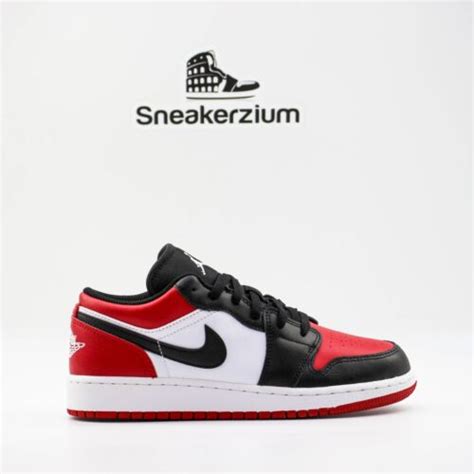 Buy Nike Air Jordan 1 Low Bred Toe Chicago Black 553558 612 Men SGS