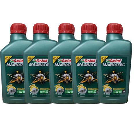 Kit 5 Litros Castrol Magnatec 10w40 Sn A3 CASTROL Empório dos Filtros