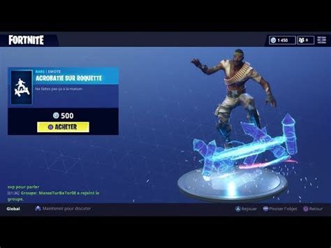 FORTNITE Boutique Du 5 Juillet New ROCKET SPINNER Emote YouTube