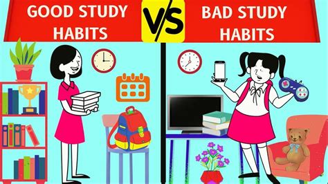 Good Study Habits Vs Bad Study Habits Study Tips Study Habits