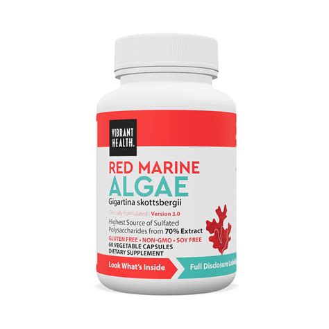 Vibrant Health Gigartina Red Marine Algae Plant Based Immune Support 60