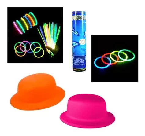 Kit Festa Balada Casamento Chapeu Pulseira Neon Pe As