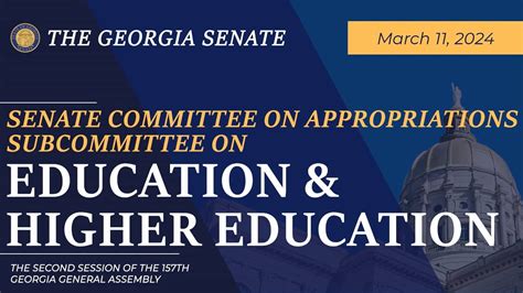 3 11 2024 Senate Committee On Appropriations Subcommittee On Education And Higher Education On Vimeo