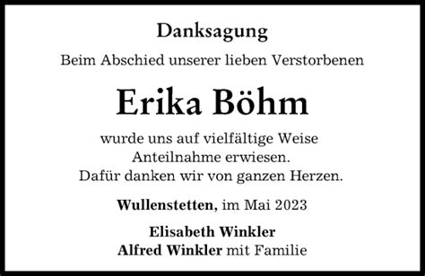 Traueranzeigen Von Erika B Hm Augsburger Allgemeine Zeitung