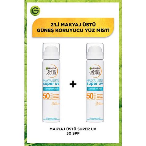 Garnier 2 Ambre Solaire Over Makeup Super Uv Protection Mist Spf50 Set