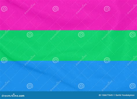 Polysexual Community Flag On A Textured Fabric Pride Symbol Stock Image Image Of Gender