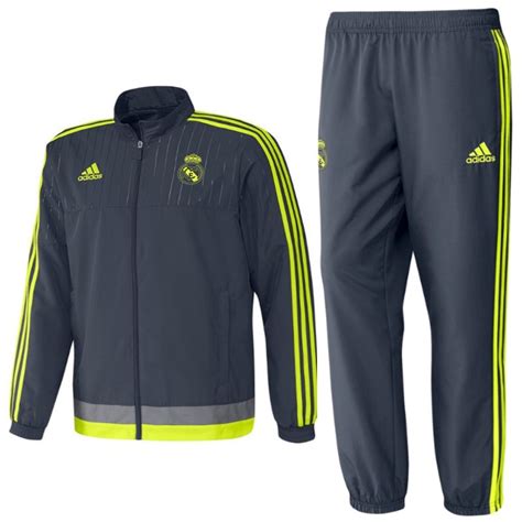 Real Madrid presentation tracksuit 2015/16 grey - Adidas - SportingPlus.net