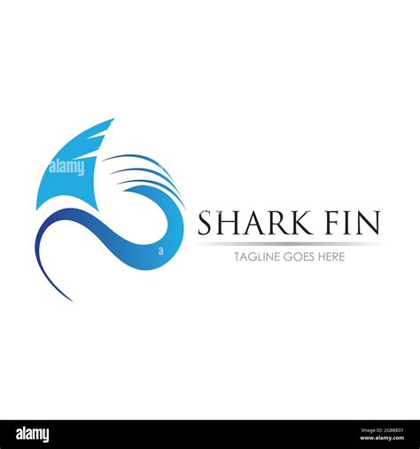 Shark Fin Logo Design Template Vector Illustration Stock Vector Image