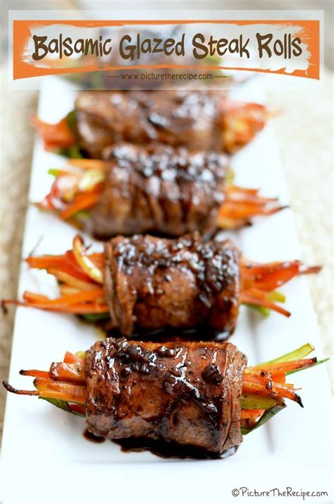 Balsamic Glazed Steak Rolls Recipe Balsamic Glazed Steak Rolls