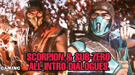 Mortal Kombat 11 All Scorpion And Sub Zero Intro Dialogues Youtube