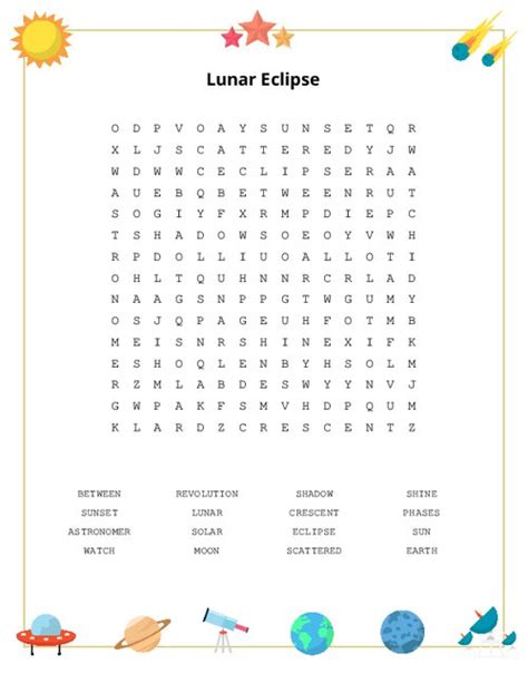 Lunar Eclipse Word Search