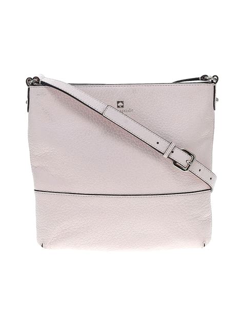 Kate Spade New York 100 Leather Color Block Solid Pink Leather Crossbody Bag One Size 74 Off