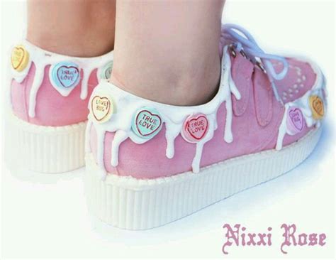 Kawaii Pastel Pink Fairy Kei Creepers Platform Shoes Fashion Yes Cute