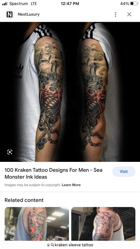 Pin By Dawade On Pirate Ship And Kraken Tattoo Ideas In Kraken