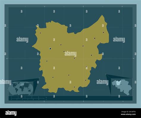 Oost Vlaanderen Province Of Belgium Solid Color Shape Locations Of