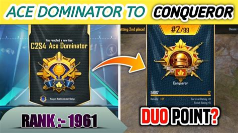 Rank Ace Dominator To Duo Conqueror How To Push Conqueror