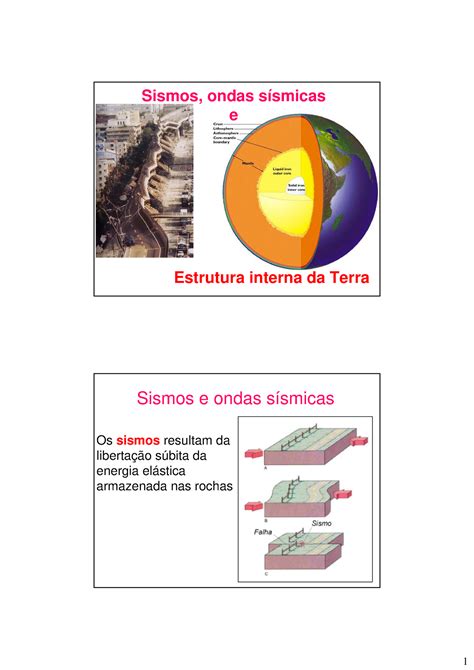 Alun Sismos Estr Terra Sismos Ondas S Smicas E Estrutura Interna