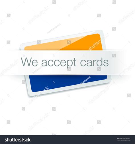 We Accept Cards Credit Card Isolated Stock Vector (Royalty Free ...