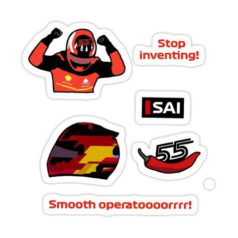 Carlos Sainz Sticker Pack Sticker For Sale By Jenn Y Stickers F