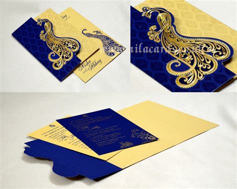 Peacock Theme Wedding Invitation Nila Cards