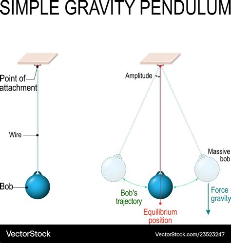 Simple Gravity Pendulum Royalty Free Vector Image