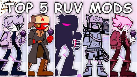 Top 5 Ruv Mods Friday Night Funkin Youtube