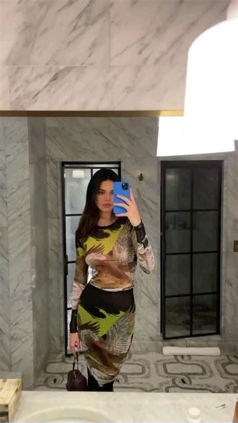 Best 12 Kendall Jenner Snaps Braless Selfies In A Sheer Minidress See