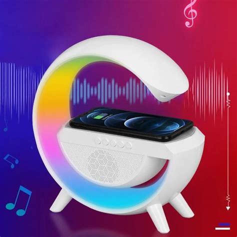 Lumin Ria G Speaker Smart Station Rgb Led Carregador Indu O