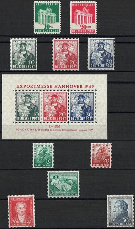 Sammlung Franz Zone Mit Etwas Bizone Briefmarken Und Ansichtskarten